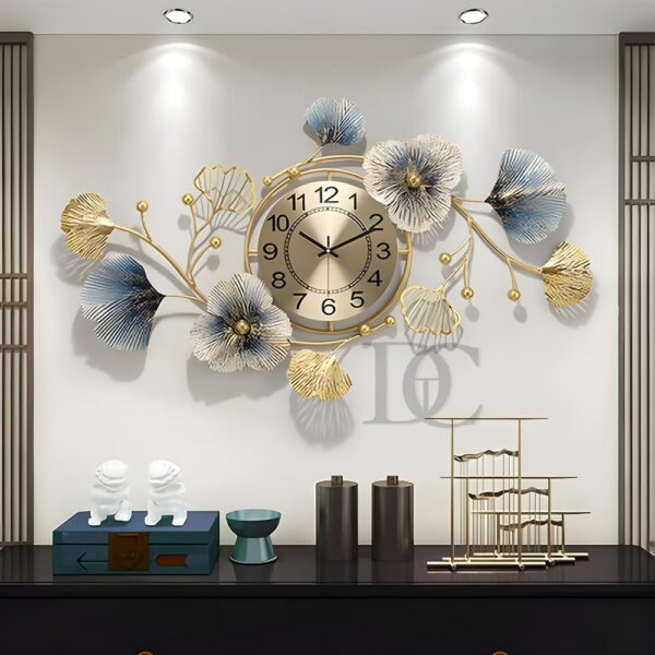 Metal Wall Clock - Floral